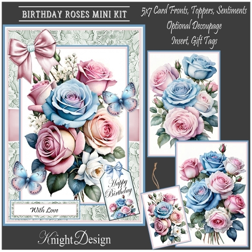 cup1387314_58488 - Birthday Roses With Set Of 3 Card Fronts