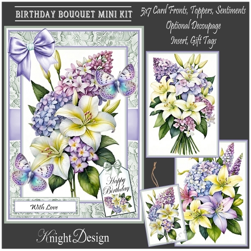 cup1387335_58488 - Birthday Bouquet With Set Of 3 Card Fronts