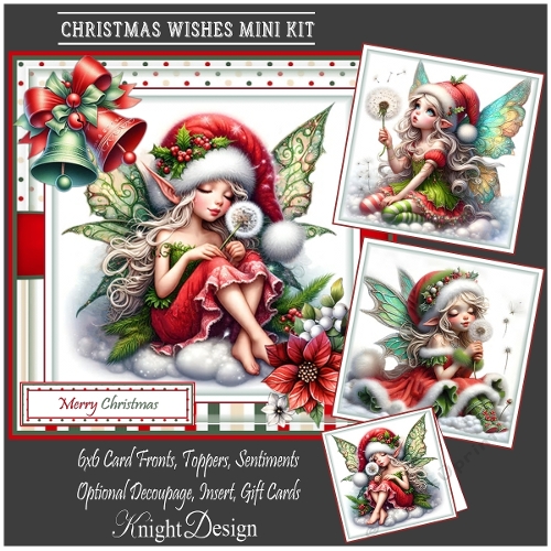 Christmas Wishes With Set Of 3 Card Fronts