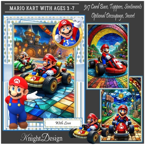 Mario Kart Mini Kit with Ages 3 -7
