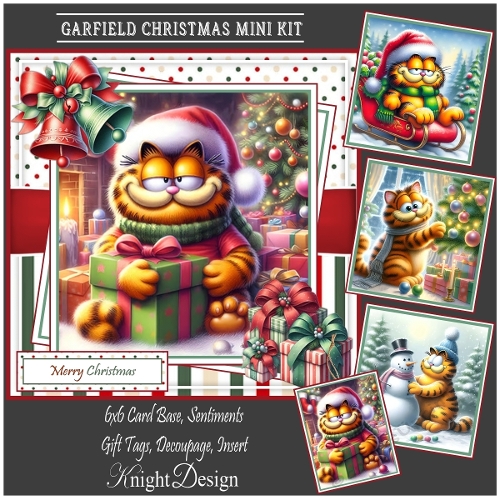 Garfield Christmas Mini Kit With Set Of 4 Toppers