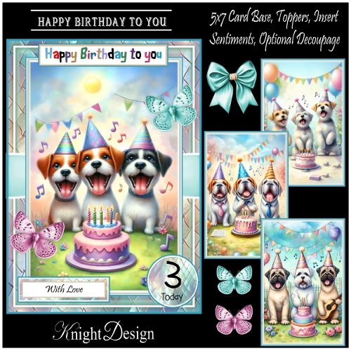 Happy Birthday To You With Set Of 4 Toppers