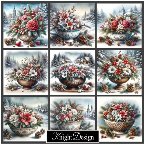Festive Florals Toppers/Card Fronts 
