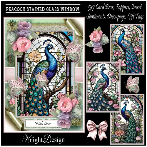 Peacock Stained Glass Window