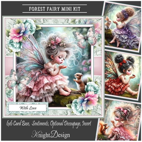 Forest Fairy With Set Of 4 Toppers
