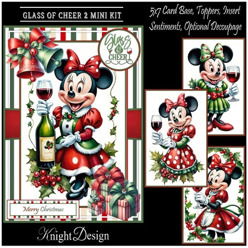 Glass Of Cheer 2 With Set Of 4 Toppers