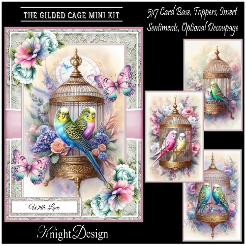 The Gilded Cage With Set Of 4 Toppers