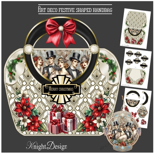 Art Deco Festive Shaped Handbag Mini Kit