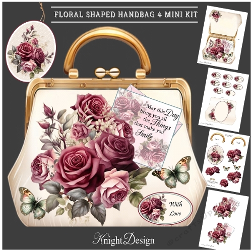 Floral Shaped Handbag 4 Mini Kit