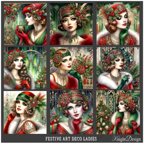 Festive Art Deco Ladies