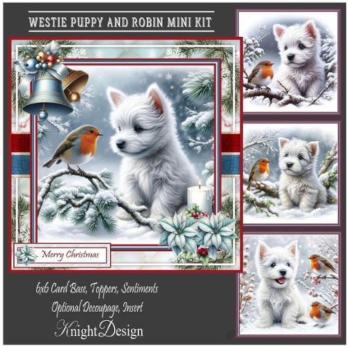 Westie Puppy & Robin Mini Kit