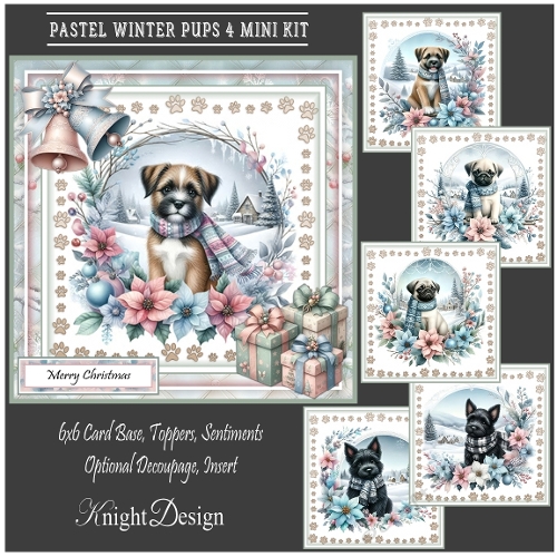 Pastel Winter Pups 4 Mini Kit