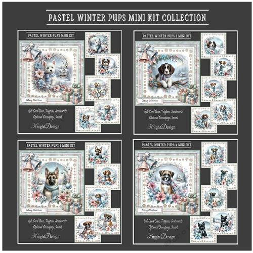 Pastel Winter Pups Mini Kit Collection