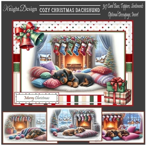 Cozy Christmas Dachshund Mini Kit