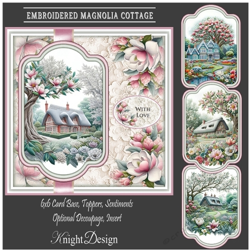 Embroidered Magnolia Cottage Mini Kit 