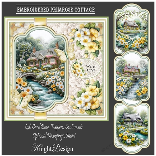 Embroidered Primrose Cottage Mini Kit 