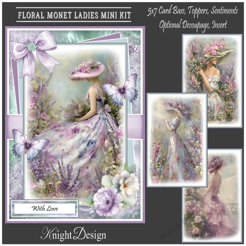 Floral Monet Ladies Mini Page Kit