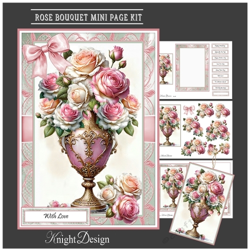 Rose Bouquet Mini Page Kit