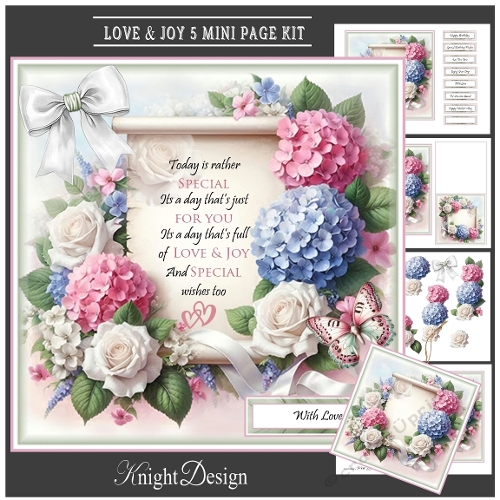 Love & Joy 5 Mini Page Kit