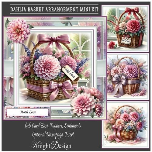 Dahlia Basket Arrangement Mini Kit