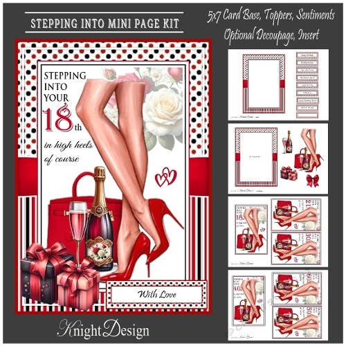 Stepping Into (Ages 18, 21, 30, 40, 50, 60) Mini Page Kit 