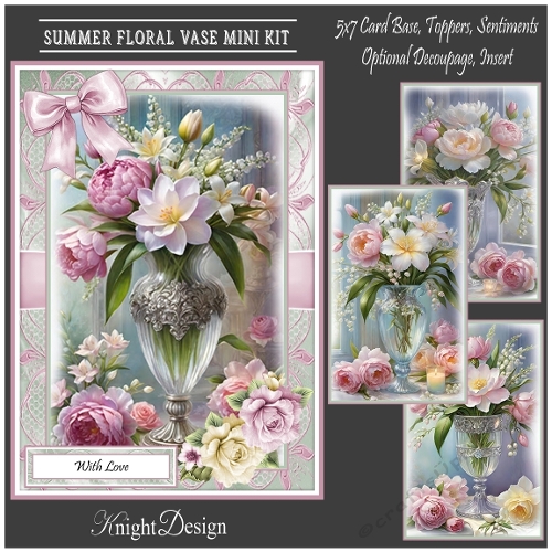 Summer Floral Vase Mini Page Kit