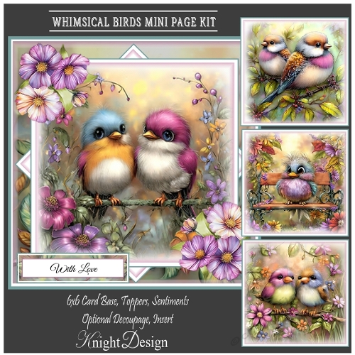 Whimsical Birds Mini Page Kit