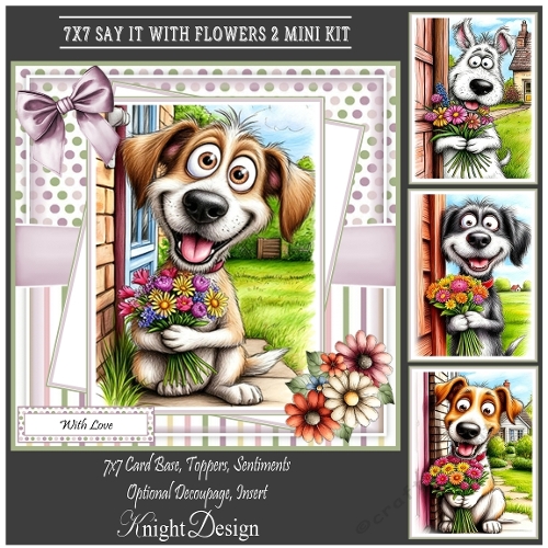 7x7 Say It With Flowers 2 Mini Page Kit - Request 