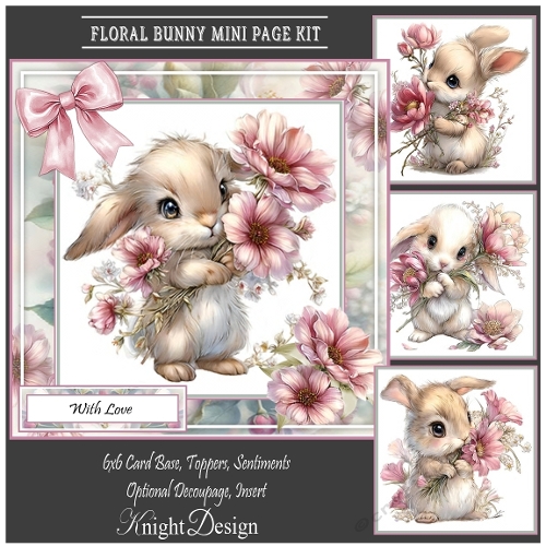 Floral Bunny Mini Page Kit