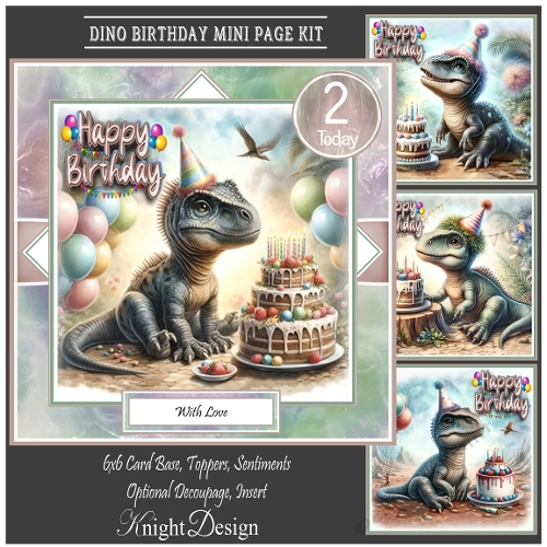 Dino Birthday Mini Page Kit