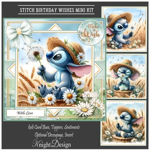 Stitch Birthday Wishes Mini Page Kit