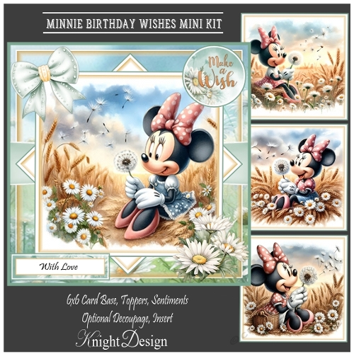 Minnie Birthday Wishes Mini Page Kit