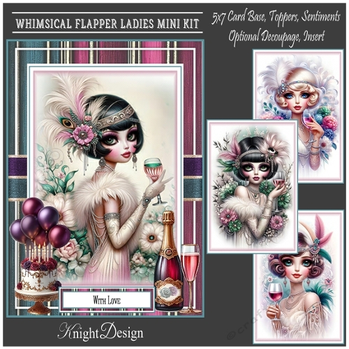 Whimsical Flapper Ladies Mini Page Kit 