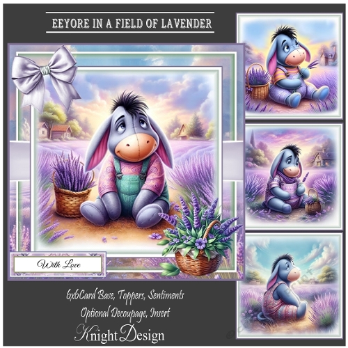 Eeyore In a Field Of Lavender Mini Page Kit