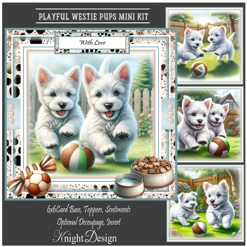 Playful Westie Pups Mini Page Kit