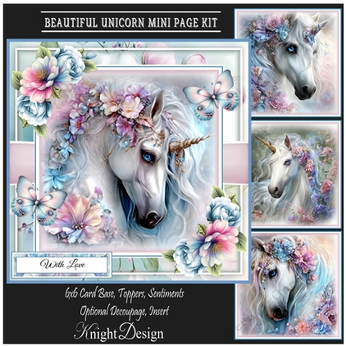 Beautiful Unicorn Mini Page Kit