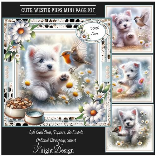 Cute Westie Pups Mini Page Kit
