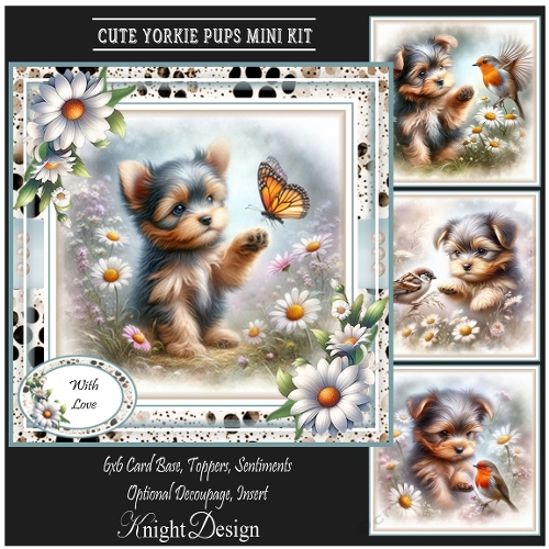 Cute Yorkie Pups Mini Page Kit