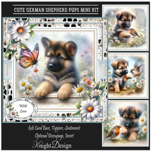 Cute German Shepherd Pups Mini Page Kit