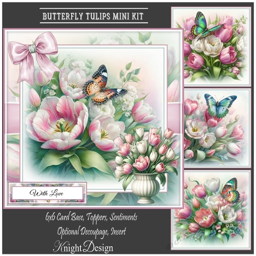 Butterfly Tulips Mini Page Kit