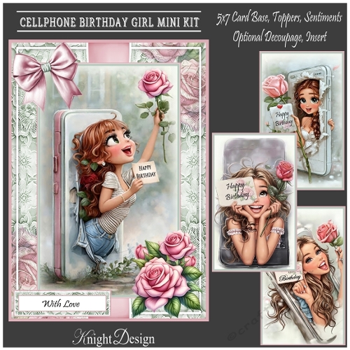 Cellphone Birthday Girl Mini Kit