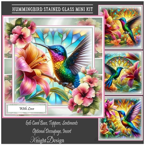Hummingbird Stained Glass Window Mini Kit