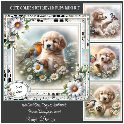 Cute Golden Retriever Pups Mini Page Kit