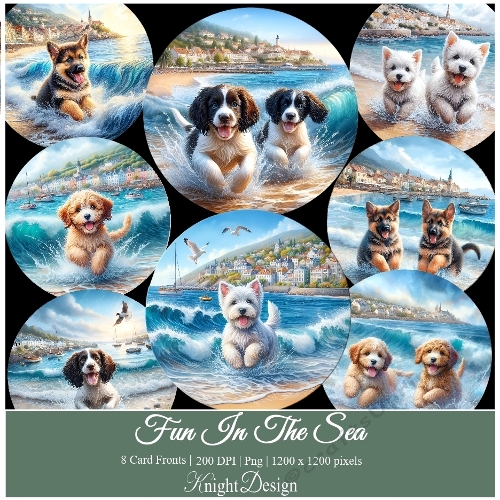 cup1443818_58488 - Fun In The Sea/ Card Front / Toppers