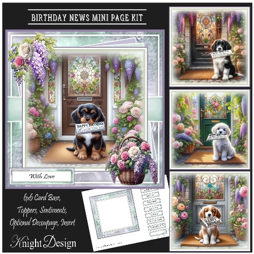 Birthday News Mini Page Kit