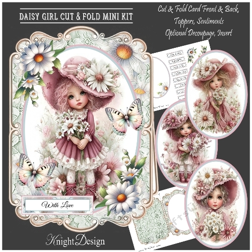 Daisy Girl Cut & Fold Mini Page Kit