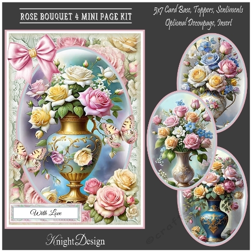 Rose Bouquet 4 Mini Page Kit