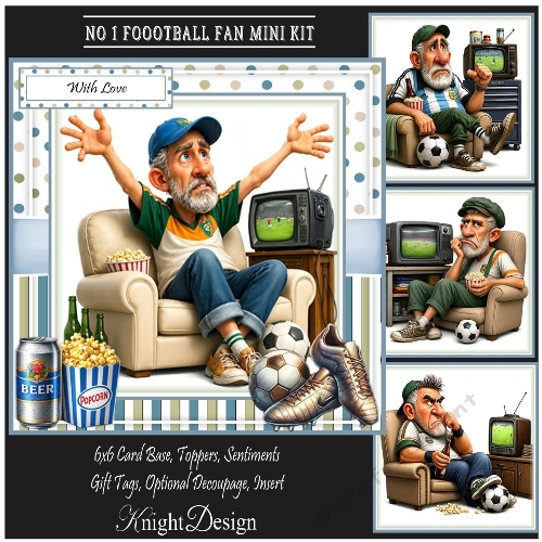 No 1 Fottball Fan Mini Page Kit
