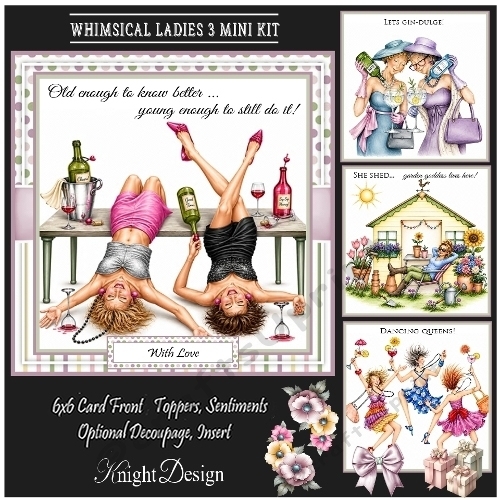 cup1447270_58488 - Whimsical Ladies 3 Mini Page Kit