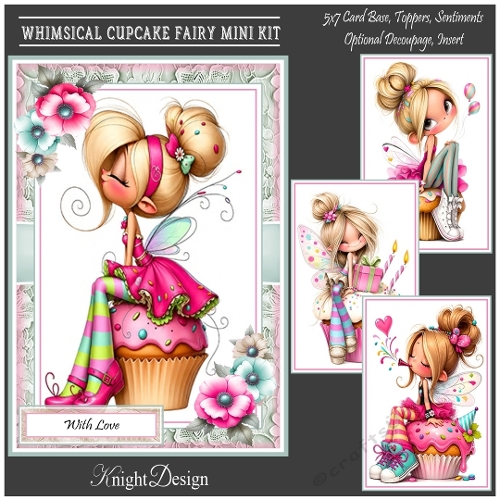 Whimsical Cupcake Fairy Mini Page Kit